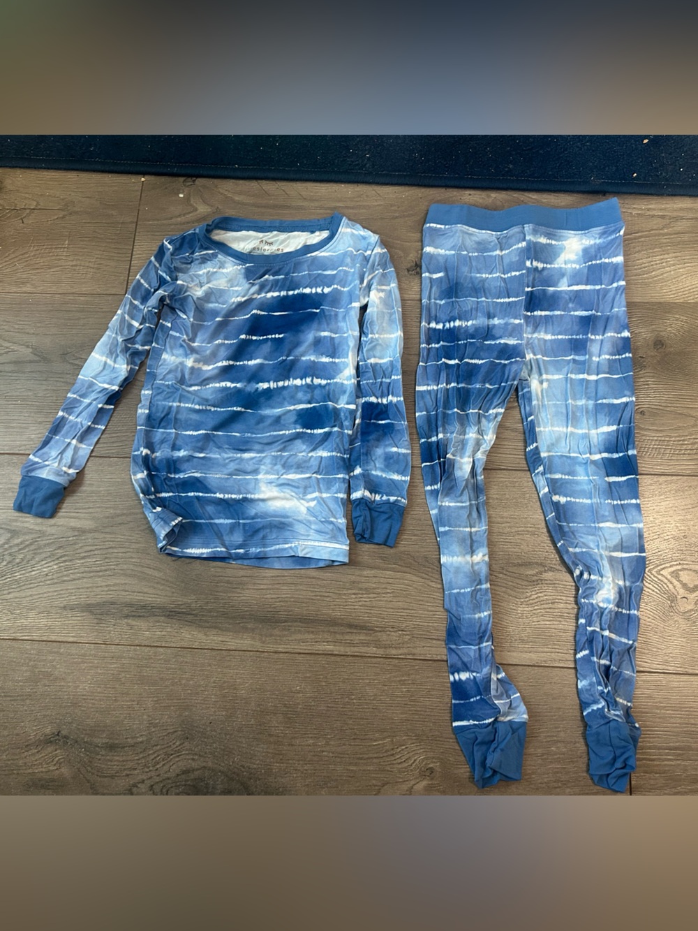 Little Sleepies Blue Tie-Dye Long Sleeve Pajama Set